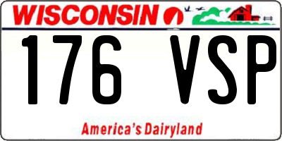 WI license plate 176VSP