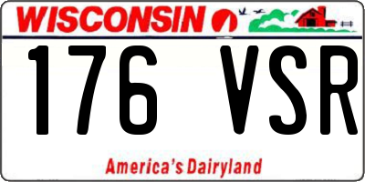 WI license plate 176VSR