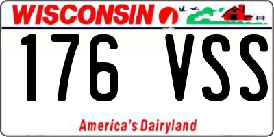 WI license plate 176VSS