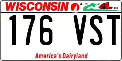 WI license plate 176VST