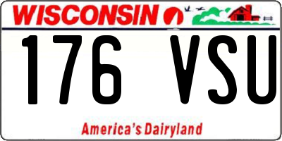WI license plate 176VSU