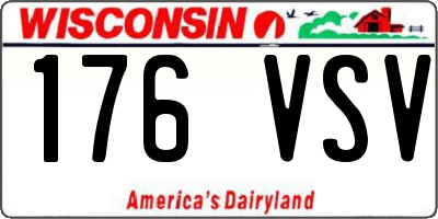 WI license plate 176VSV