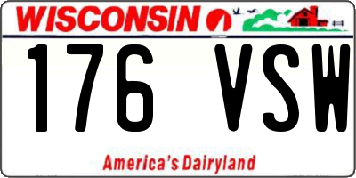 WI license plate 176VSW
