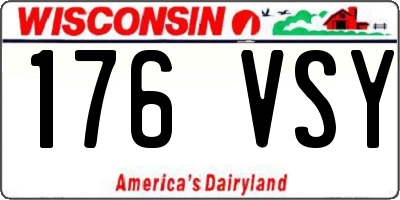 WI license plate 176VSY