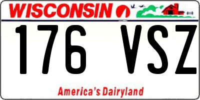 WI license plate 176VSZ