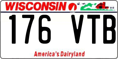 WI license plate 176VTB