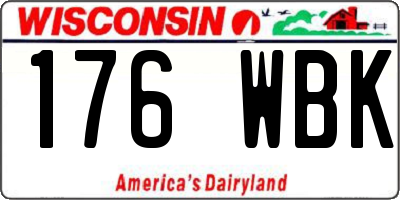 WI license plate 176WBK