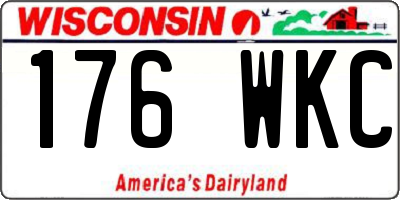 WI license plate 176WKC