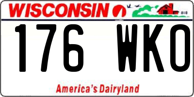 WI license plate 176WKO