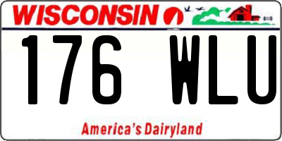 WI license plate 176WLU