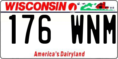 WI license plate 176WNM