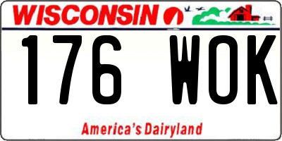 WI license plate 176WOK