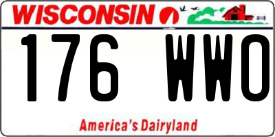 WI license plate 176WWO