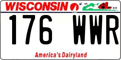 WI license plate 176WWR