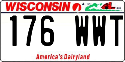 WI license plate 176WWT