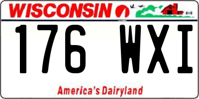 WI license plate 176WXI
