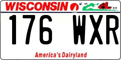 WI license plate 176WXR