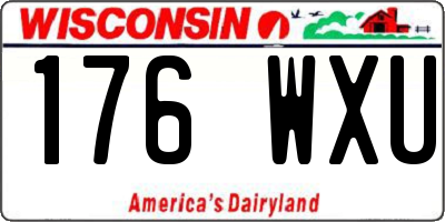 WI license plate 176WXU