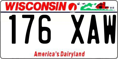 WI license plate 176XAW