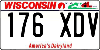WI license plate 176XDV