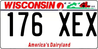 WI license plate 176XEX