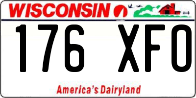 WI license plate 176XFO