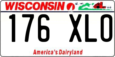 WI license plate 176XLO