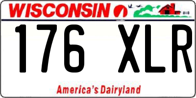WI license plate 176XLR