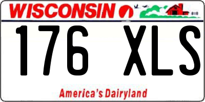 WI license plate 176XLS