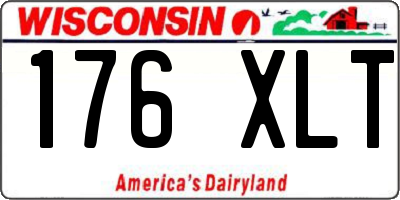 WI license plate 176XLT