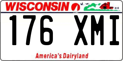 WI license plate 176XMI