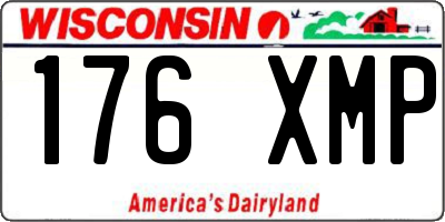 WI license plate 176XMP