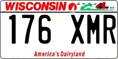 WI license plate 176XMR