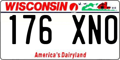 WI license plate 176XNO