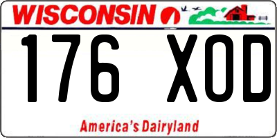 WI license plate 176XOD