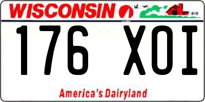 WI license plate 176XOI