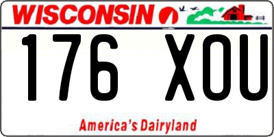 WI license plate 176XOU
