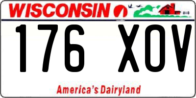 WI license plate 176XOV