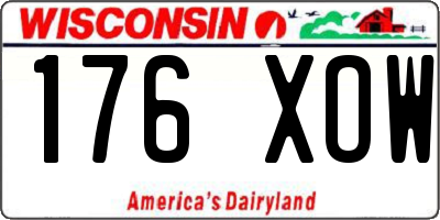 WI license plate 176XOW