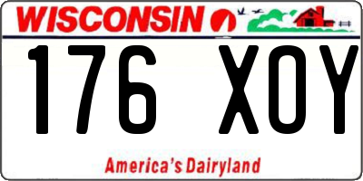 WI license plate 176XOY