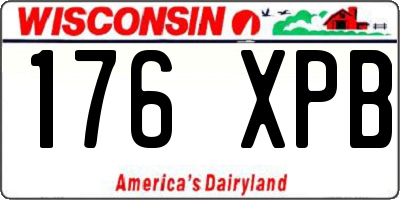 WI license plate 176XPB