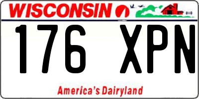 WI license plate 176XPN