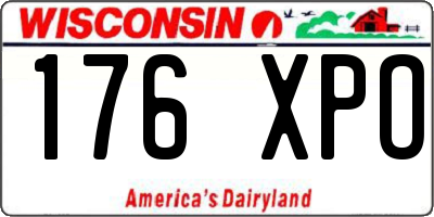 WI license plate 176XPO
