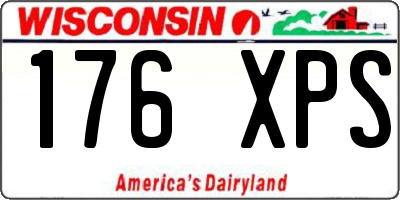 WI license plate 176XPS