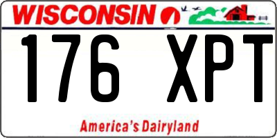 WI license plate 176XPT