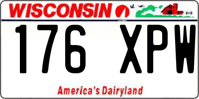 WI license plate 176XPW