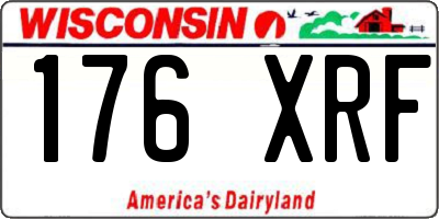 WI license plate 176XRF