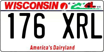 WI license plate 176XRL