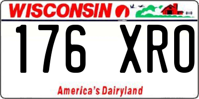 WI license plate 176XRO