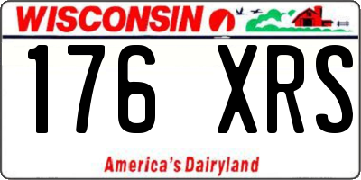 WI license plate 176XRS